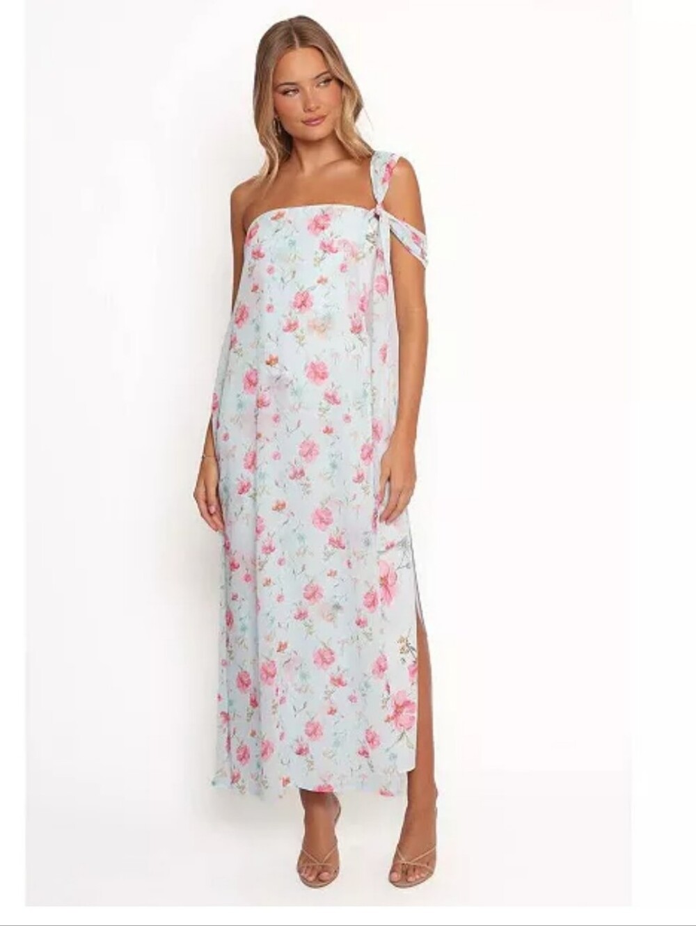 New!Petal & Pup Women's Eloisa Maxi Floral Strapless Sheer Dress Y2K Cottagecore